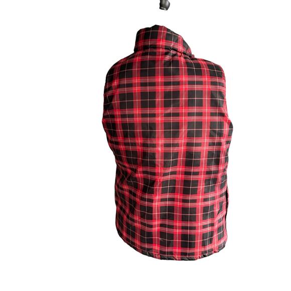 Merona Reversible Vest Small Black Red White - Picture 5 of 7